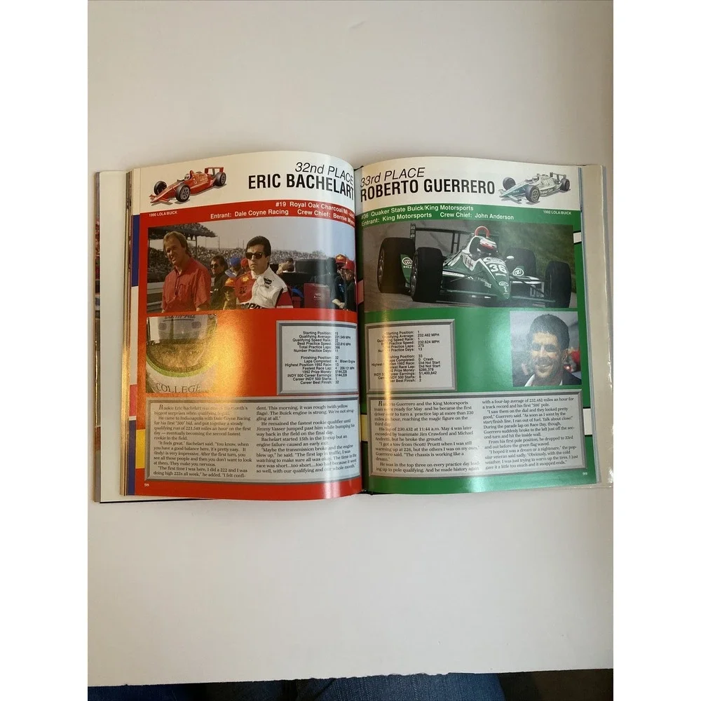 Indy 500 Publications Indy Review 76th Indy 500 May 1992 Vol. 2 With Dust Jacket